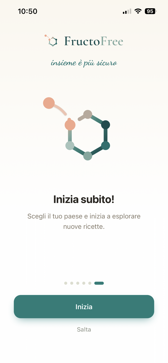 Schermata di avvio FructoFree